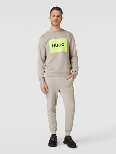 HUGO Sweatpants met labelpatch, model 'Doak' Steengrijs - 1