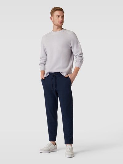 CK Calvin Klein Sweter z dzianiny z naszywką z logo model ‘MILANO’ Srebrny 1