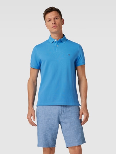 Tommy Hilfiger Poloshirt mit Label-Stitching Aqua 4