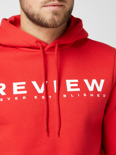 REVIEW Hoodie mit Logo-Print Rot 4