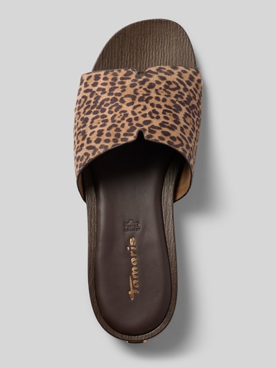 Tamaris Pantoletten mit Innensohle aus Leder Beige 3