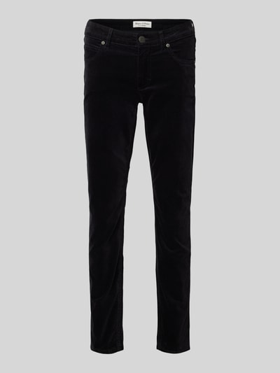 Marc O'Polo Slim Fit Samthose aus Baumwoll-Viskose-Stretch Model 'LULEA' Black 1