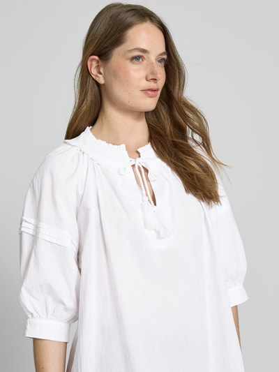 LOLLYS LAUNDRY Relaxed fit blouse met 3/4-mouwen, model 'Alvi' Wit - 3