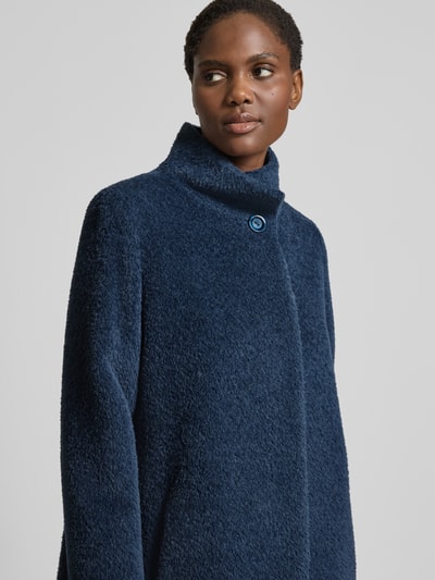 ICONS Cinzia Rocca Płaszcz wełniany ze stójką Ciemnoniebieski 3