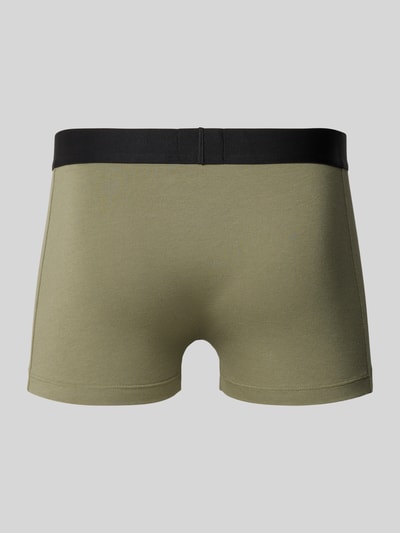 BOSS Regular Fit Trunks aus Baumwoll-Elasthan-Mix im 3er-Pack Oliv 3