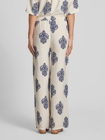 ZABAIONE Stoffen broek met elastische band Beige - 5