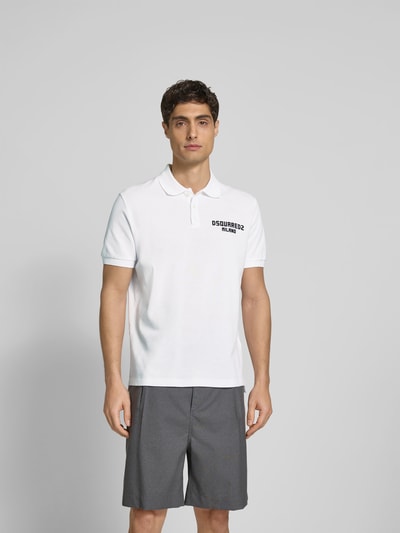Dsquared2 Regular Fit Poloshirt aus Baumwolle Weiss 4