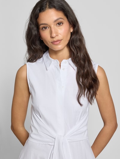 Oui Sukienka midi z wiązanym detalem Złamany biały 3