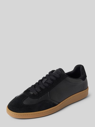 SELECTED HOMME Ledersneaker mit Label-Detail Modell 'FINLEY' Black 1