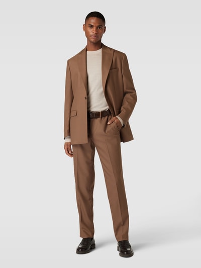 SELECTED HOMME 1-knoops colbert met paspelzak op de borst, model 'SKYE' Camel - 1