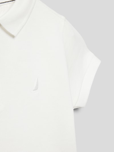 Mango Regular Fit Poloshirt mit Stitching-Detail Modell 'javier' Offwhite 2