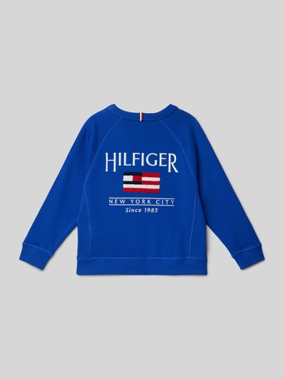 Tommy Hilfiger Teens Relaxed fit sweatshirt met labelstitching Blauw - 3