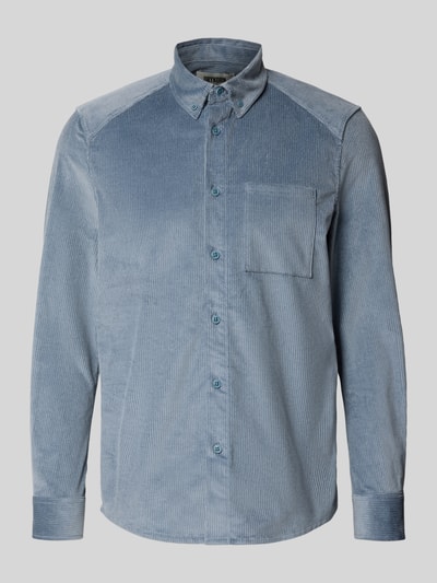 Drykorn Regular fit vrijetijdsoverhemd van corduroy met button-downkraag Bleu - 2