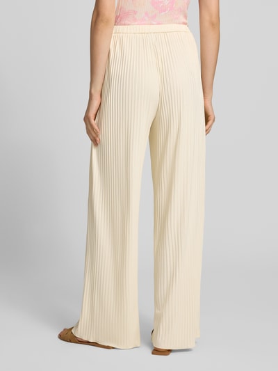 OH APRIL Broek met plissévouwen model 'Kiera' Beige - 5