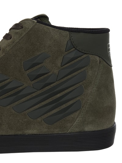 EA7 Emporio Armani High Top Sneaker mit Logo-Applikation  Oliv 2