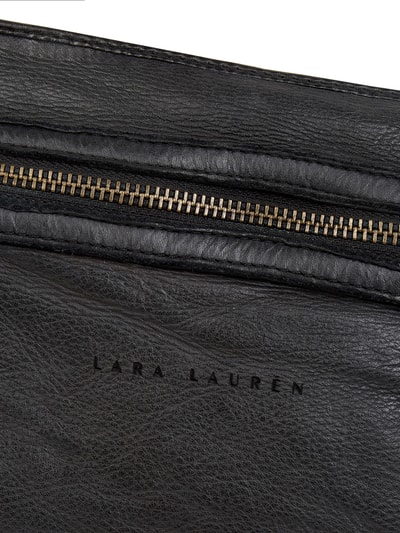 Lara Lauren Clutch van leer, model 'Caja' Zwart - 2