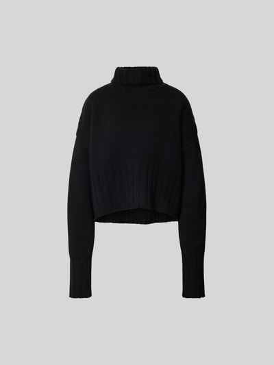black palms Oversized Pullover mit Rollkragen Black 1