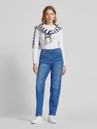 MAC Mom Fit Jeans im 5-Pocket-Design Modell 'Carol' Dunkelblau 1