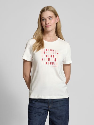 Tom Tailor Regular fit T-shirt van puur katoen Offwhite - 4