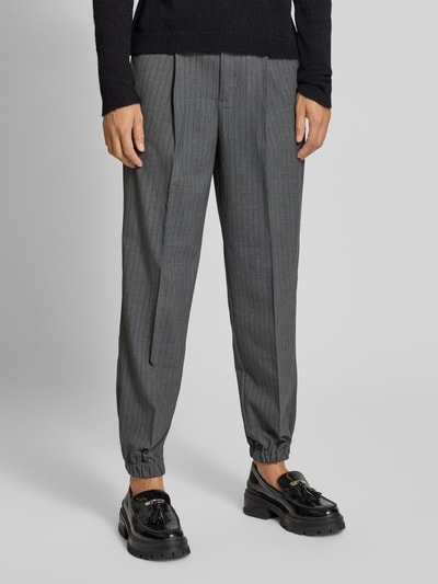 Marc O'Polo Denim Tapered cargobroek met viscose Antraciet - 4