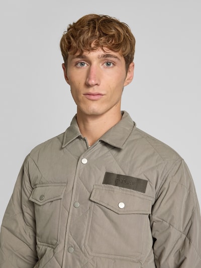 Replay Hemdjacke mit Kentkragen Silber 3