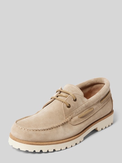 Marc O'Polo Bootsschuh aus weichem Veloursleder Sand 1