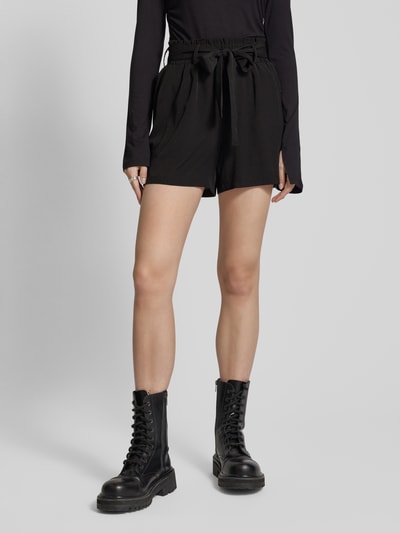 Pieces High Waist Shorts mit Bindegürtel Modell 'SADE' Black 4