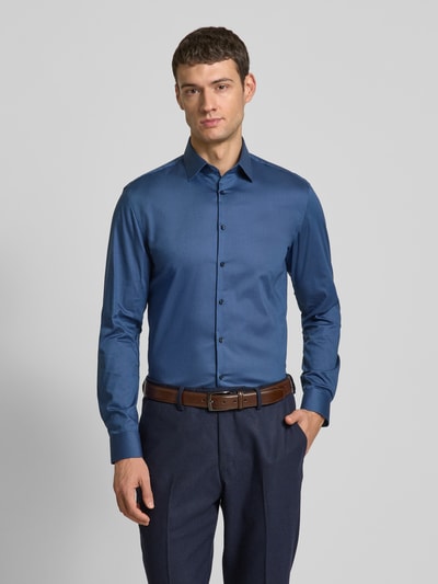 Jake*s Slim Fit Business-Hemd mit Kentkragen Jeansblau 4