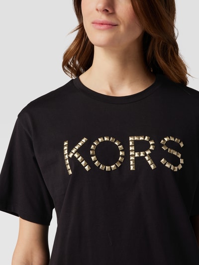 MICHAEL Michael Kors T-Shirt aus Baumwolle mit Nietenbesatz Black 3