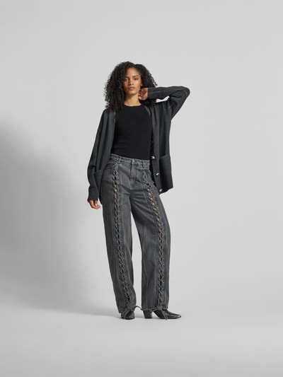 Rabanne Cardigan mit Kaschmir-Anteil Dunkelgrau 1