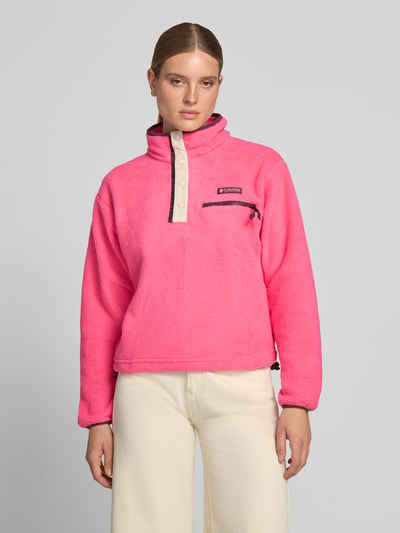 Columbia Fleecepullover mit Knopfleiste Modell 'Helvetia II' Pink 4