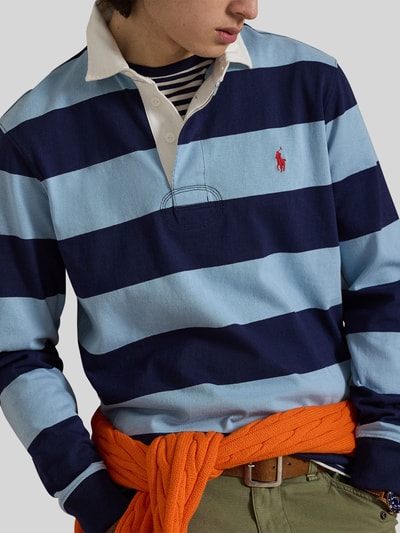 Polo Ralph Lauren Regular Fit Sweatshirt aus reiner Baumwolle Modell 'LS RUGBY M3' Bleu 3