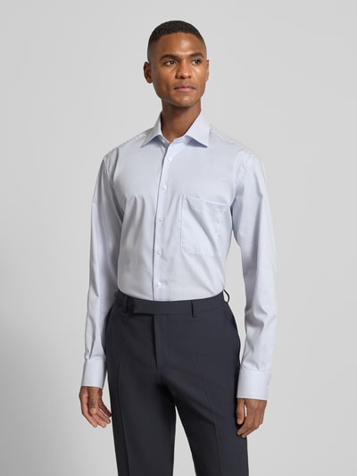 ETERNA Comfort Fit Business-Hemd aus Baumwolle mit Kentkragen Bleu 4