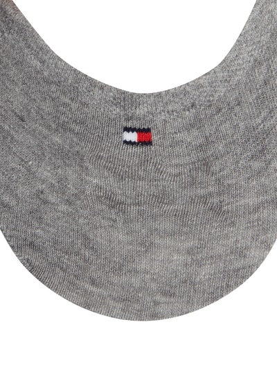 Tommy Hilfiger Sneakersocken mit Label-Detail im 2er-Pack Mittelgrau Melange 3