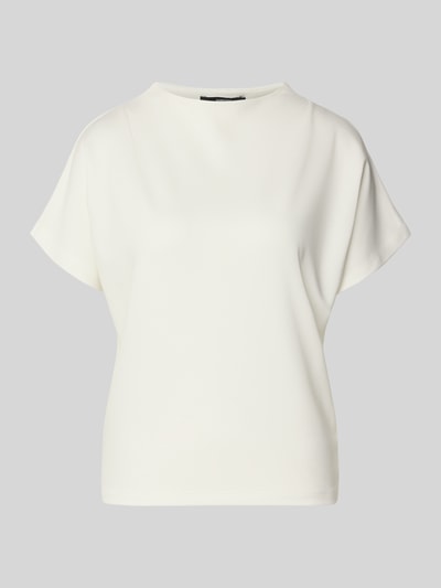 Produktfoto, Regular Fit T-Shirt aus Viskose-Mix Modell 'Kiline' von Someday für Damen, weiß, glatte Struktur, Stehkragen, Rückenlänge 58 cm.