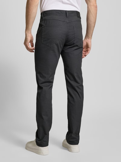 Christian Berg Men Straight Leg Chino mit Strukturmuster Dunkelgrau 5