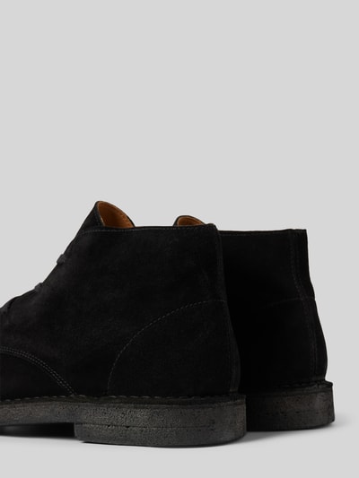 SELECTED HOMME Leren veterschoenen met siernaden, model 'RIGA' Zwart - 2