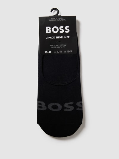 BOSS Füßlinge mit Label-Print im 2er-Pack Black 3