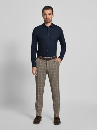 OLYMP No. Six Super slim zakelijk overhemd met kentkraag Marineblauw - 1