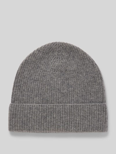 Christian Berg Woman Muts van puur kasjmier in gebreide look Grafiet gemêleerd - 1