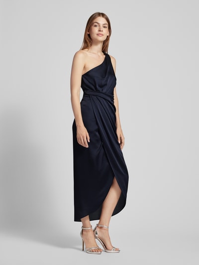 V by Vera Mont Cocktailjurk met one shoulder-band Donkerblauw - 1