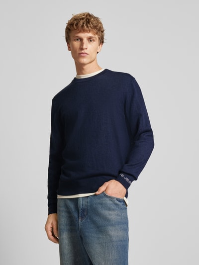 Pepe Jeans Gebreide pullover met ronde hals, model 'Andre' Blauw - 4