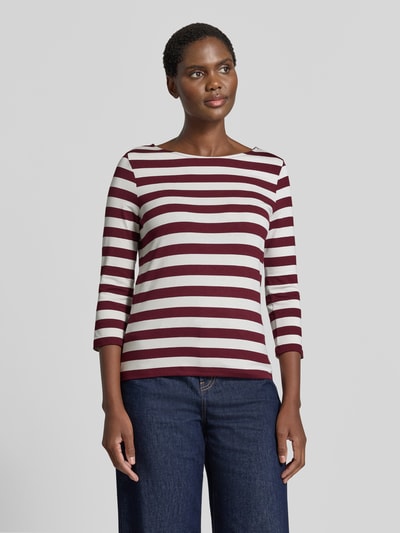 MORE & MORE 3/4-Shirt mit U-Boot-Ausschnitt Bordeaux 4