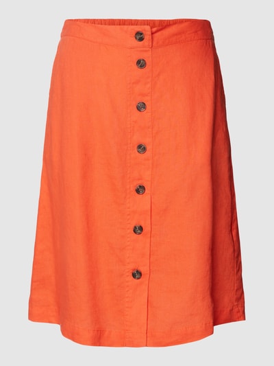 Part Two Knielange rok met knoopsluiting Lichtrood - 2