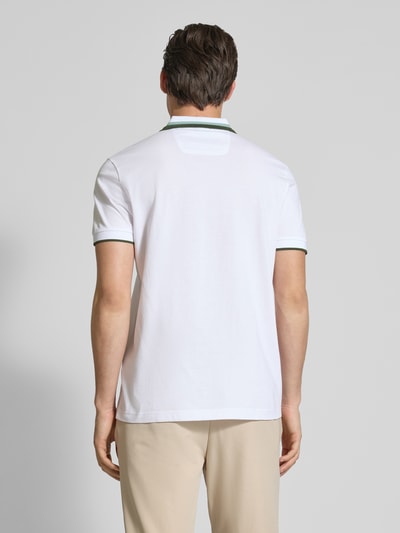 BOSS Green Regular fit poloshirt met labelprint, model 'Paddy' Wit - 5
