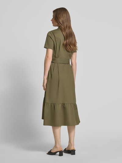 ROBE LÉGÈRE Sukienka koszulowa z wiązanym paskiem Khaki 5