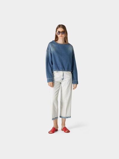 Kenzo Jeansbluse mit Schnüren Blau 1