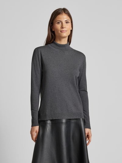 Weekend Max Mara Sweter z dzianiny ze stójką model ‘KIKU’ Antracytowy 4