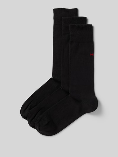 HUGO Socken mit Label-Stitching im 3er-Pack Black 1