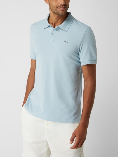 s.Oliver RED LABEL Regular Fit Poloshirt aus Piqué  Hellblau 4